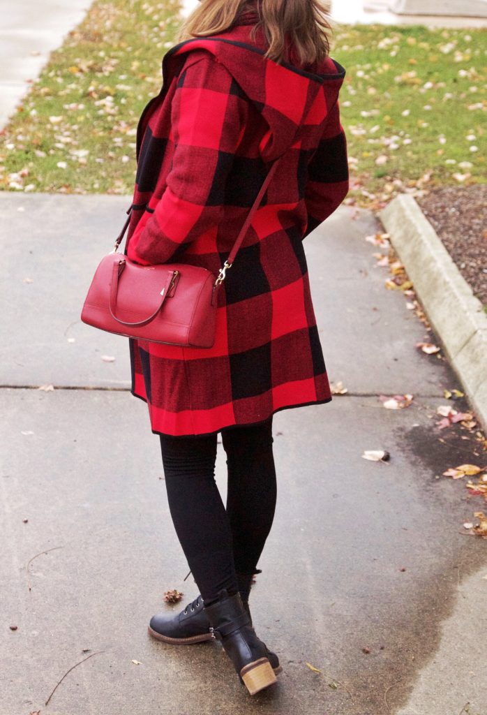 Red And Black Plaid Fall/Winter Coat | Glamor and Gloss
